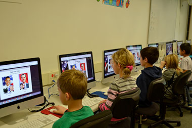 Photo of Students working on computers